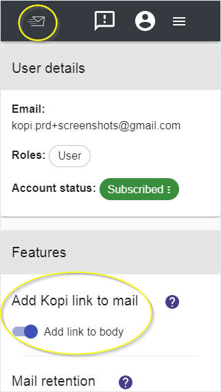 add link screenshot